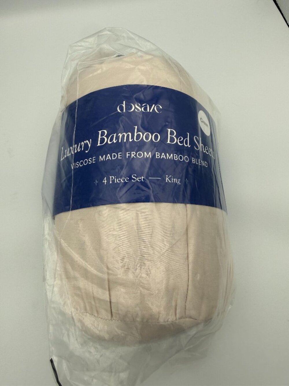 Dosaze Luxury Bamboo Bed Sheets Cream King